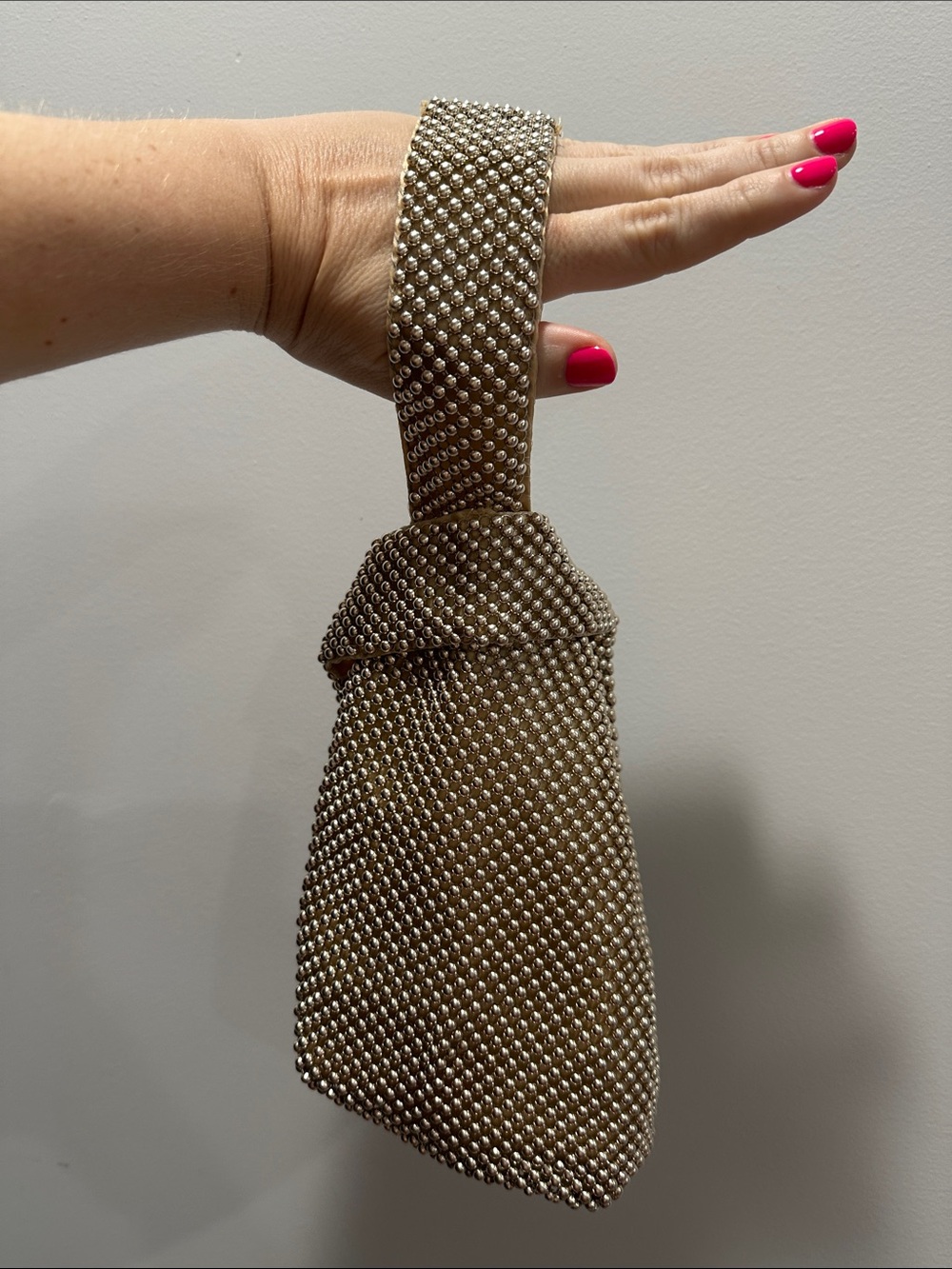 Champagne Gold Beaded Women’s Evening Bag - Jessica McClintock - Picture 5 of 6
